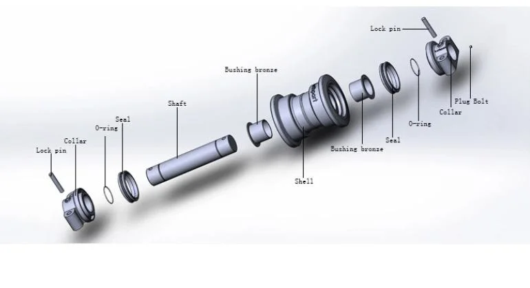 R290 Excavator Track Roller Undercarriage Spare Parts Bottom Roller Lower Roller